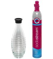 sodastream Crystal 3.0 Wassersprudler Vorteilspack inkl. Glaskaraffe und Quick-Connect Zylinder Sprudelgerät **B-Ware – geprüft** Schwarz