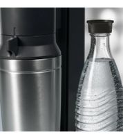 sodastream Crystal 3.0 Wassersprudler Vorteilspack inkl. Glaskaraffe und Quick-Connect Zylinder Sprudelgerät **B-Ware – geprüft** Schwarz