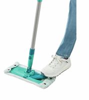 LEIFHEIT Combi M Easy Press Bodenwischer-Set mit Bodenwischer, Stiel, Wischbezug und Eimer & Easy-Press-Auspresssystem **B-Ware – geprüft** Hellblau