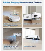 ECOVACS Deebot Mini Robot Vacuum & Mop with Omni All-in-One Station and Integrated Carry Handle – OZMO Turbo 2.0 Mopping System with 45°C Hot Air Drying – White