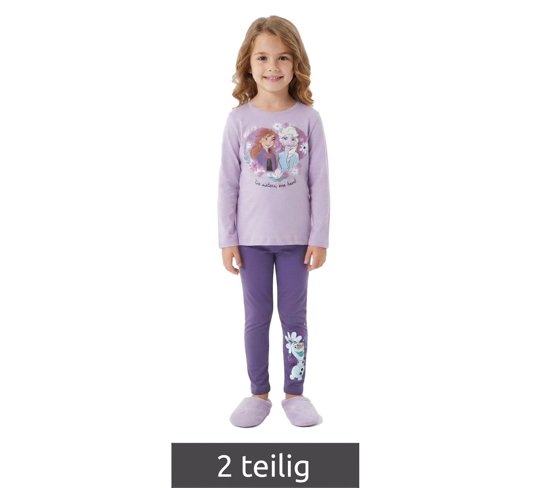 Disney FROZEN Mädchen Pyjama Set Anna & Elsa 100% Baumwolle