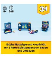 LEGO Creator 3in1 Retro-Spielkonsole 31380 mit 268 Teilen, 3 Bauvarianten Spielkonsole, Mini-PC & Spielautomat ab 8 Jahren **B-Ware – geprüft** Bunt