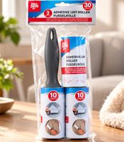 Dirt Devil Fusselroller-Set insgesamt 30 Klebeblätter - selbstklebend inklusive 2 Nachfüllpackungen - jeweils 10 Klebeblätter **B-Ware – geprüft** Grau