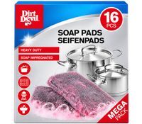 16x Dirt Devil MEGA PACK besonders strapazierfähige, seifengetränkte Reinigungspads Seifenpads **B-Ware – geprüft** Grau/Rosa