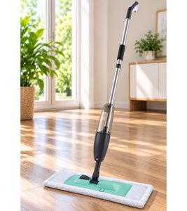 Sprühwischer inklusive Wischbezug 120 cm lang, 500 ml Wassertank, 360° Gelenk & 44 cm Wischbreite **B-Ware – geprüft** in Grau/Blau