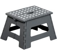 KESPER faltbarer Klapptritt aus Kunststoff zum platzsparenden Verstauen 35 x 27 / 22 cm **B-Ware – geprüft** in Grau