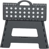 KESPER faltbarer Klapptritt aus Kunststoff zum platzsparenden Verstauen 35 x 27 / 22 cm **B-Ware – geprüft** in Grau