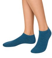 12 pares de calcetines de algodón con borde cómodo: calcetines tipo sneaker sostenibles con diversos diseños en azul y gris