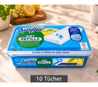 10 Stück Swiffer feuchte Bodentücher mit Tausenden von abdriftmindernden Fasern **B-Ware – geprüft** Wet Refills in Weiß