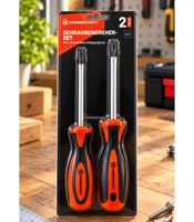 HAMMERSCHMITT 2-teiliges Schraubendreher-Set mit 2 verschiedenen Klingelspitzen PH2x100mm/PH3x100mm **B-Ware – geprüft** in Orange/Schwarz