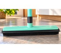 Praktischer Gummibesen – Bodenbesen für Tierhaare, Staub & Schmutz ca. 85 cm **B-Ware – geprüft** Türkis