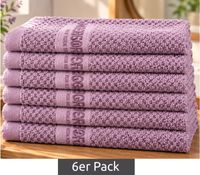 6er Pack McGREGOR Frottier-Handtücher aus reiner Baumwolle Gästetücher ca. 30 × 50 cm **B-Ware – geprüft** Flieder