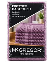 6er Pack McGREGOR Frottier-Handtücher aus reiner Baumwolle Gästetücher ca. 30 × 50 cm **B-Ware – geprüft** Flieder