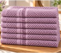 6er Pack McGREGOR Frottier-Handtücher aus reiner Baumwolle Gästetücher ca. 30 × 50 cm **B-Ware – geprüft** Flieder