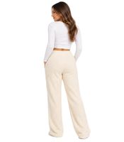 kuschelige LA GEAR Damen Teddyfleece Hose – Bequeme Teddy Kuschelhose in Beige
