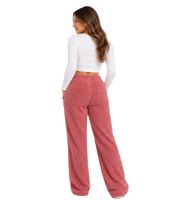 kuschelige LA GEAR Damen Teddyfleece Hose – Bequeme Teddy Kuschelhose in Mahagoni/Rosa