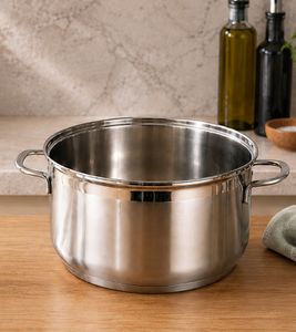 20cm Stainless Steel Cooking Pot, Rust-Resistant Pot with Litre Scale approx. 2.9L **B-Grade – tested** in Silver
