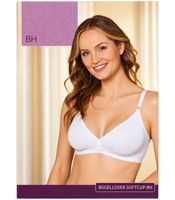 Sujetador de mujer con copas suaves y sin aros – Cómodo sujetador blanco