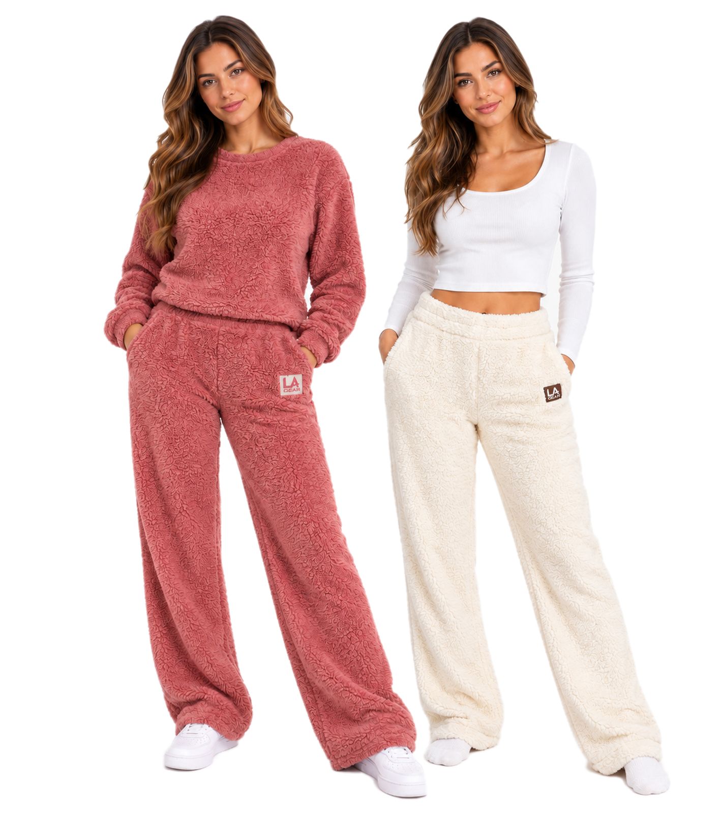 LA GEAR Damen Teddyfleece Hose – Kuschelig & Bequem