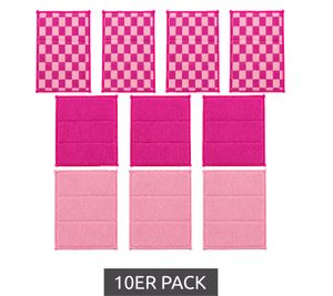10er Pack 22 x 17 cm Steinbach Mikrofaser-Schwammtücher – Extra dick & saugstark – Reinigungstücher für Küche & Bad **B-Ware – geprüft** Pink/Rosa
