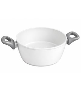 Aluminium Kochtopf 20 cm Fleisch-Topf, ILAG Non Stick Swiss Technology **B-Ware – geprüft** in Weiß