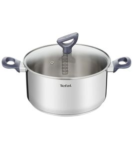 24 cm Tefal Daily Cook Kochtopf ca. 5 Liter mit Soft-Touch-Griffe Edelstahl-Topf **B-Ware – geprüft** Silber