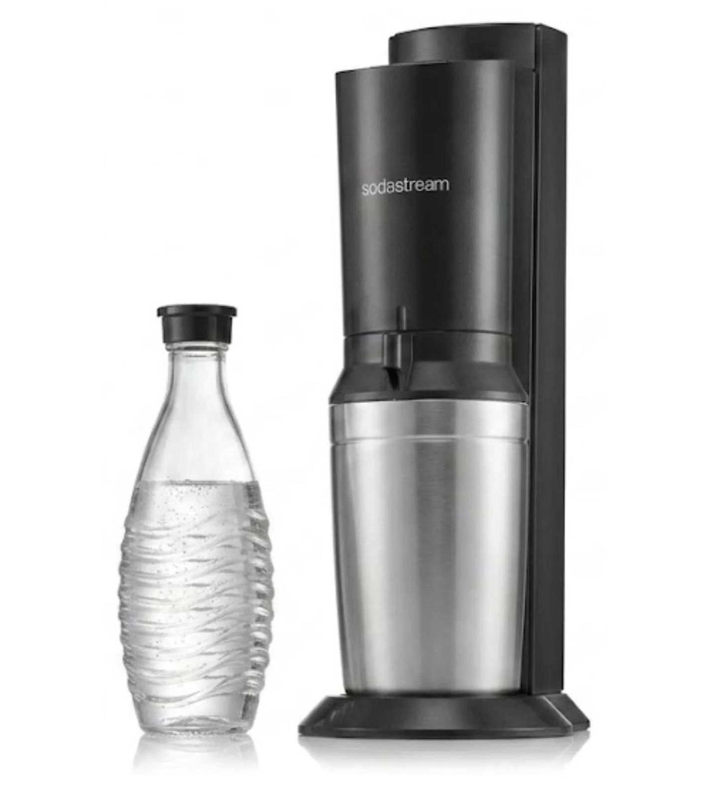 SodaStream Crystal 3.0 Wassersprudler Sprudelgerät Schwarz – Glaskaraffe & CO₂-Zylinder können fehlen **B-Ware – geprüft