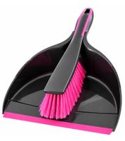 Practical Steinbach 2-piece dustpan and brush set with hanging loop **B-Stock – inspected** Grey/Pink