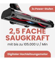 ProfiCare Cordless Stick Vacuum Cleaner with Handheld Unit, LED Display, 300W **B-Stock – Tested** PC BS 3148 Purple/Grey