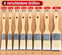 Juego de 8 brochas para barniz y lasur Meistercraft (para pinturas de dispersión, lacas y lasures) **Producto de segunda categoría (B-Stock) – verificado** Beige