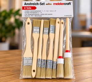 meistercraft 8-Teiliges Anstreich-Set für Dispersionsfarben, Lacke und Lasuren **B-Ware – geprüft** Beige