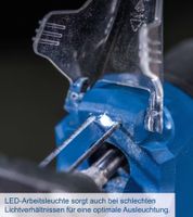 Sierra de calar a batería Scheppach con LED, 0–2400 carreras/min, carrera de 19 mm, LED y 7 ángulos de corte hasta ±45° **Producto de categoría B – verificado** Azul