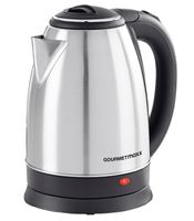 Hervidor de agua GOURMETmaxx de acero inoxidable (1,8 l, 1500 W, base giratoria 360°) **Producto de categoría B – verificado** (Plata/Negro)