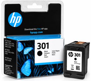 hp 301 Original Tintenpatrone Druckerpatrone Schwarz bis 170 Seiten **B-Ware – geprüft** Schwarz
