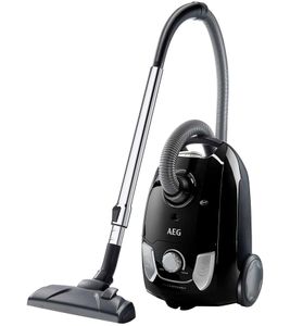 Aspiradora de trineo AEG VX4-1-EB con bolsa, 750 W, 3 l, cepillo de alto rendimiento y radio de acción de 7,5 m **Producto de categoría B – verificado** (Color: negro)