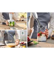 BOSCH CleverMixx MSM24510 Stabmixer 400 W mit 4-Klingen-Edelstahlmesser Pürierstab mit AntiSplash-Funktion B-Ware – geprüft Schwarz
