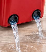 Dirt Devil Bodenwischer-Set mit 2-Kammer-Eimer, Flachwischer und Wischbezügen - ca. 6 Liter selbstreinigend **B-Ware – geprüft** Rot