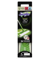 Praktischer Swiffer Bodenwischer inklusive Stiel, 4 Trockentüchern & 2 Feuchttüchern – 3D-Fasern – B-Ware – geprüft – Grün
