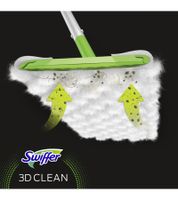 Praktischer Swiffer Bodenwischer inklusive Stiel, 4 Trockentüchern & 2 Feuchttüchern – 3D-Fasern – B-Ware – geprüft – Grün