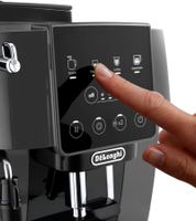 Cafetera superautomática De'Longhi Magnifica Start con espumador de leche para espresso, café, americano y capuchino (15 bares, 1450 W) **Producto reacondicionado (B-Ware) – verificado** Negro/Plata
