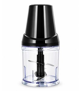 500ml Emerio Mini-Zerkleinerer MC-128696, 250W Elektrischer Multizerkleinerer mit DC-Motor, 4 Edelstahlklingen & Anti-Rutsch-Füßen **B-Ware – geprüft** Schwarz