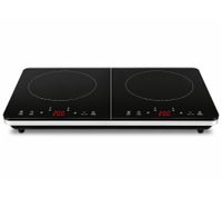 MEDION Double Induction Hot Plate MD 11981 3500W with 2x Ø20cm Cooking Zones, Touch Controls & Timer **B-Grade – tested** Black/White 