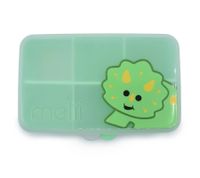 684ml Melii Snackle Mini Caja para Snacks Dinosaurio con 6 Compartimentos & Separador Extraíble **Producto de segunda selección – probado** Verde