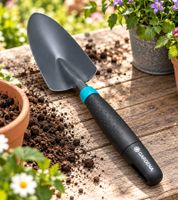 GARDENA Blumenkelle mit rutschhemmender Griffoberfläche Pflanzschaufel Garten-Werkzeug ca. 39 × 9 × 4 cm **B-Ware – geprüft** Grau