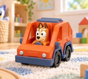 BLUEY Mini Racers Spielzeugfahrzeug mit Chilli im Heeler 4WD zum Spielen, Sammeln & Mitnehmen, frei rollende Räder ab 3 Jahren **B-Ware – geprüft** Mehrfarbig