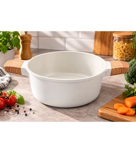 Ø 20 cm Aluguss-Kochtopf mit ILAG XERADUR 3 Antihaftbeschichtung Koch-Zubehör **B-Ware – geprüft** Weiß