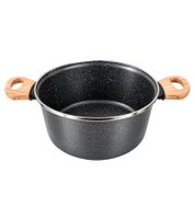 24 cm Vitrinor Emaille Kochtopf ohne Glasdeckel Fleisch-Topf mit Antihaftbeschichtung Made in Spain **B-Ware – geprüft** Grau