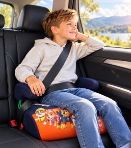 nickelodeon PAW Patrol TEAM PAW Kinder-Sitzerhöhung fürs Auto – Universal Booster Kindersitz mit Armlehnen für 126–150 cm Körpergröße**B-Ware – geprüft** Mehrfarbig