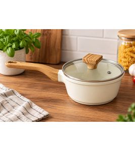 Ø 16 cm Aluguss-Stieltopf mit ILAG XERADUR 3 Antihaftbeschichtung Stielkasserolle Koch-Zubehör **B-Ware – geprüft** Weiß