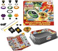 CRAZE BLADE Spielzeug-Adventskalender für Kinder – Weihnachtskalender mit 4x Kampfkreiseln, Battle Arena & 2x Launcher – 24 Türchen **B-Ware – geprüft** 240171 Mehrfarbig